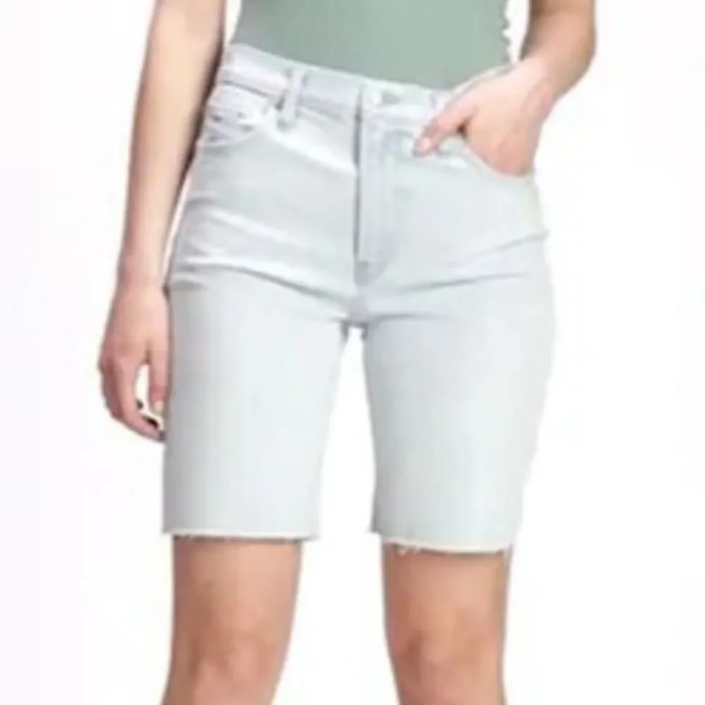 Gap Relaxed Bermuda Shorts Light Indigo Blue Wash Cut Offs Denim Sz 10 T Tall